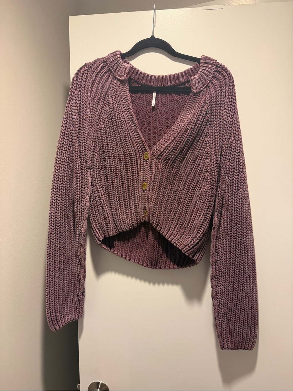 Free People Sweet Nothings Knit Cardigan - Dusty Mauve